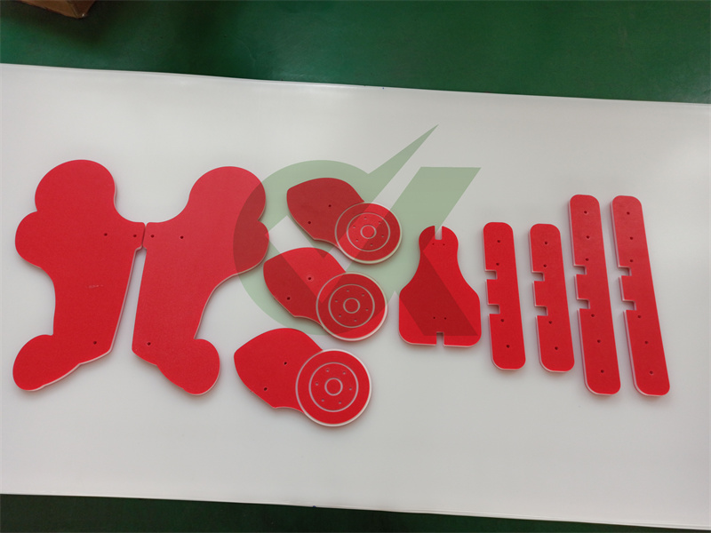 HDPE   RED/WHITE/RED Plastic Sheet - 12x24x0.500
